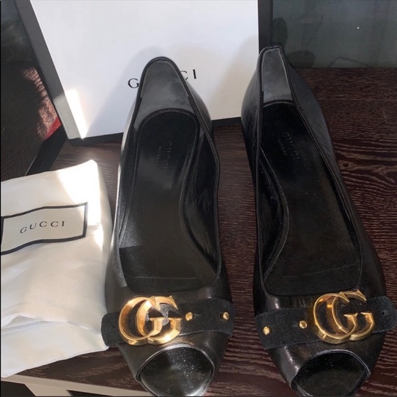 RARE💕 GUCCI MARMONT Black Leather. - Picture 3 of 9